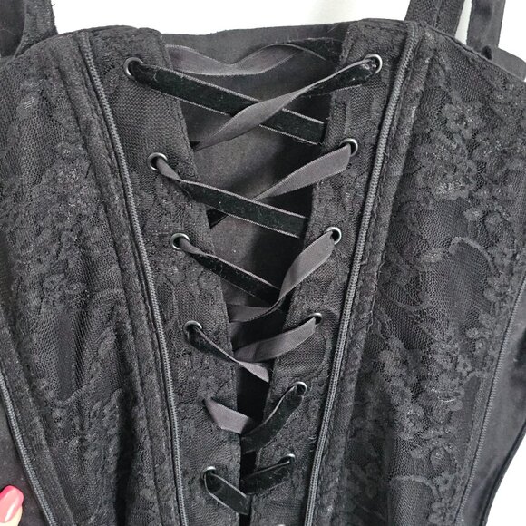 Tripp NYC Black Corset Lace Top Size XL - Picture 5 of 7
